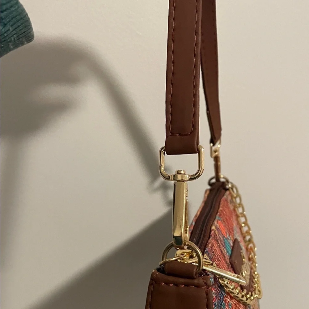 Multicolor Women's Bag with Chain Detail
